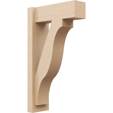 Ekena Millwork 6-in W x 16-in D x 28-in H Funston Block Rough Cedar Woodgrain TimberThane Outlooker, Primed Tan OUTUR060X16X28FST44RCPR